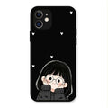 Sweet Blush Girl Glass Case Cover For iPhone 12