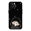 Sweet Blush Girl Glass Case Cover For iPhone 13 Pro Max