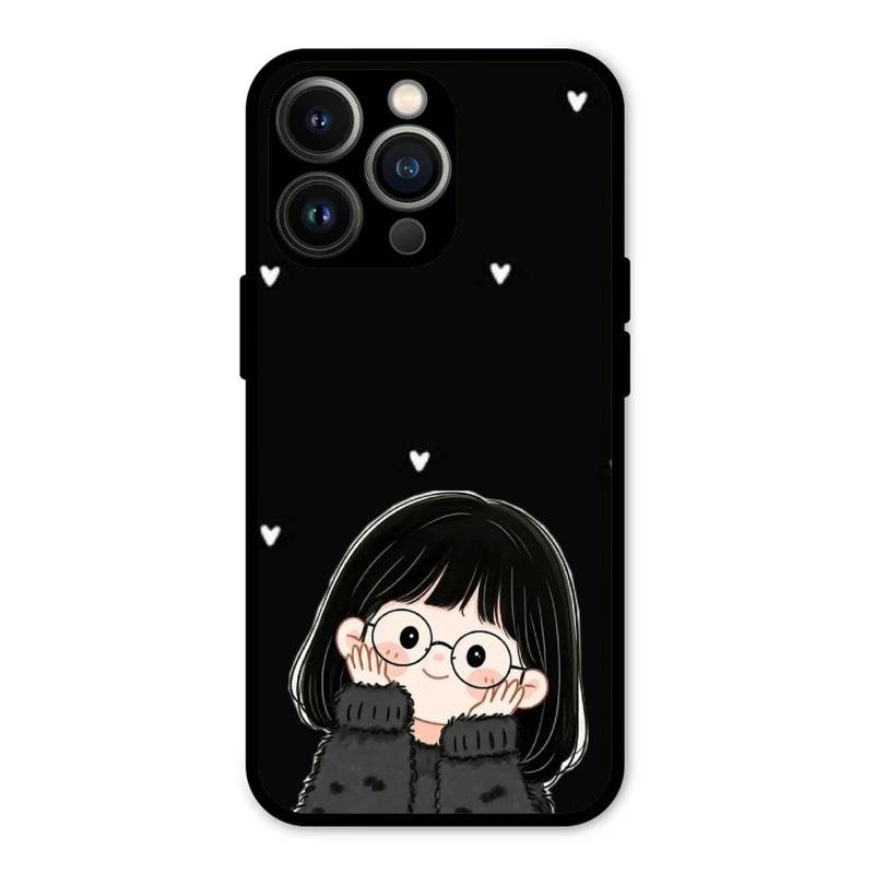 Sweet Blush Girl Glass Case Cover For iPhone 13 Pro Max