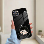 Sweet Blush Girl Glass Case Cover For iPhone - ShopOnCliQ