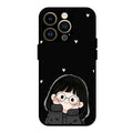 Sweet Blush Girl Glass Case Cover For iPhone 14 Pro Max