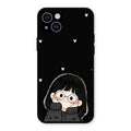 Sweet Blush Girl Glass Case Cover For iPhone 14