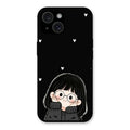 Sweet Blush Girl Glass Case Cover For iPhone 15
