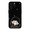 Sweet Blush Girl Glass Case Cover For iPhone 16 Pro Max