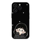 Sweet Blush Girl Glass Case Cover For iPhone 16 Pro