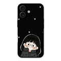 Sweet Blush Girl Glass Case Cover For iPhone 16