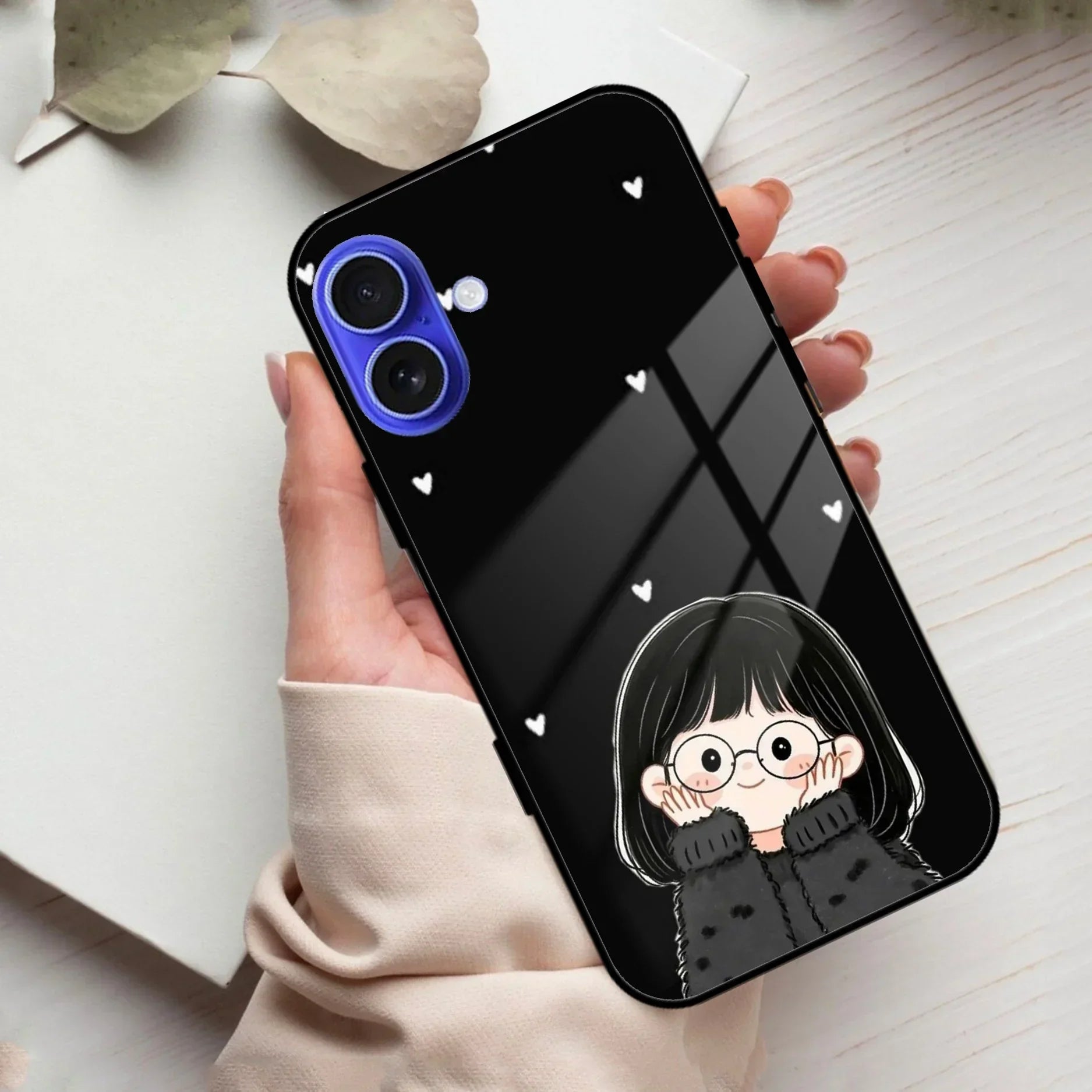 Sweet Blush Girl Glass Case Cover For iPhone - ShopOnCliQ