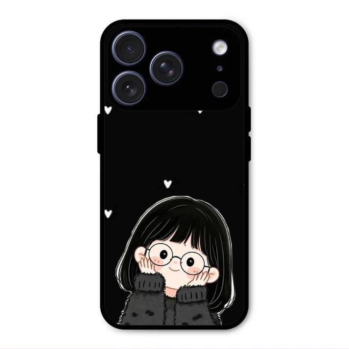 Sweet Blush Girl Glass Case Cover For iPhone 17 Pro