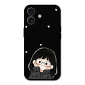 Sweet Blush Girl Glass Case Cover For iPhone 17