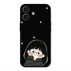 Sweet Blush Girl Glass Case Cover For iPhone 17