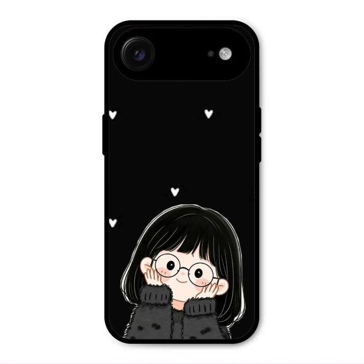 Sweet Blush Girl Glass Case Cover For iPhone Air