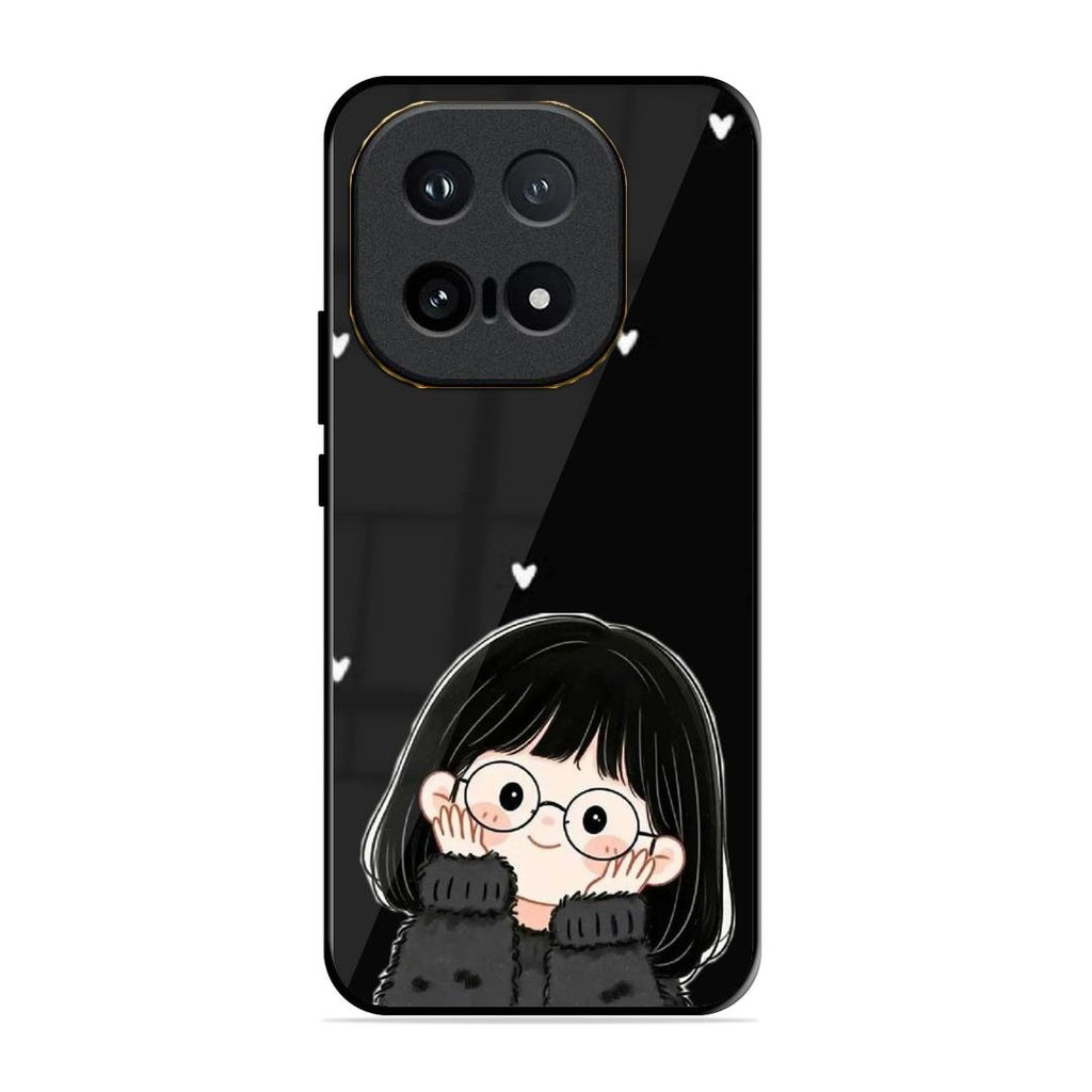Sweet Blush Girl Glass Case Cover For iQOO 15 5G