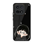 Sweet Blush Girl Glass Case Cover For iQOO 15 5G