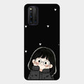 Sweet Blush Girl Glass Case Cover For Iqoo 3 5G