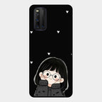 Sweet Blush Girl Glass Case Cover For Iqoo 3 5G