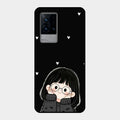 Sweet Blush Girl Glass Case Cover For Iqoo 9 5G