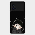 Sweet Blush Girl Glass Case Cover For Iqoo 9 Pro 5G