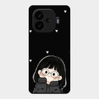 Sweet Blush Girl Glass Case Cover For Iqoo Neo 10R 5G