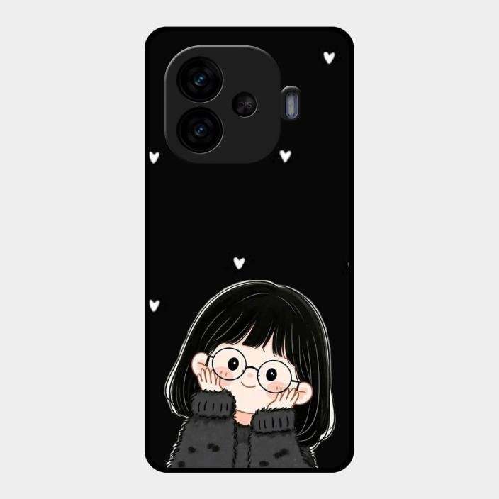 Sweet Blush Girl Glass Case Cover For Iqoo Neo 10R 5G