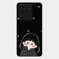 Sweet Blush Girl Glass Case Cover For Iqoo Neo 6 5G