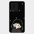 Sweet Blush Girl Glass Case Cover For Iqoo Neo 7 5G