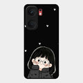 Sweet Blush Girl Glass Case Cover For Iqoo Neo 9 Pro 5G