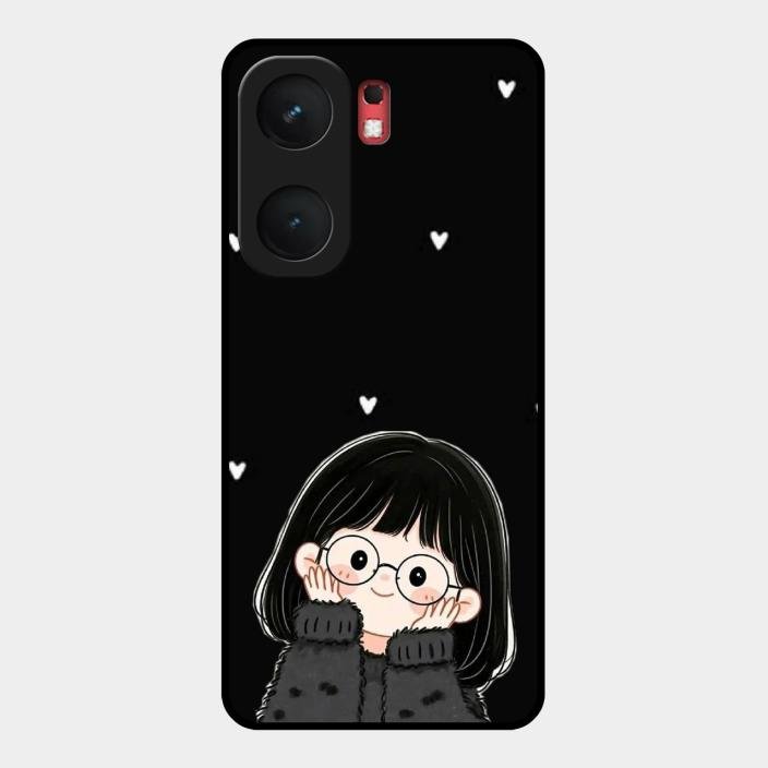 Sweet Blush Girl Glass Case Cover For Iqoo Neo 9 Pro 5G
