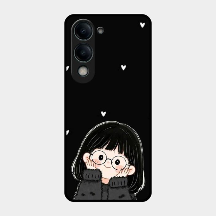 Sweet Blush Girl Glass Case Cover For Iqoo Z10 Lite