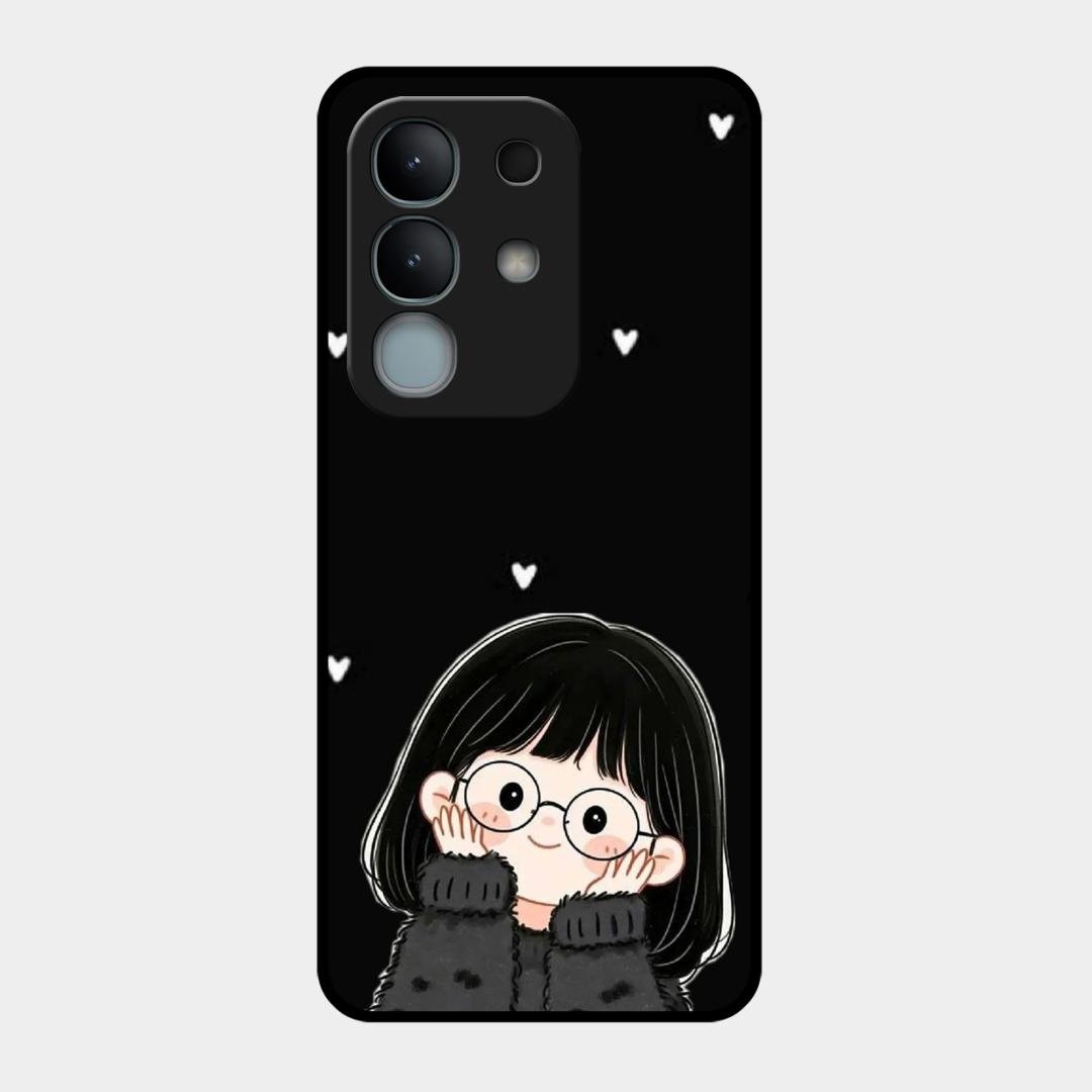 Sweet Blush Girl Glass Case Cover For iQOO Z10x 5G