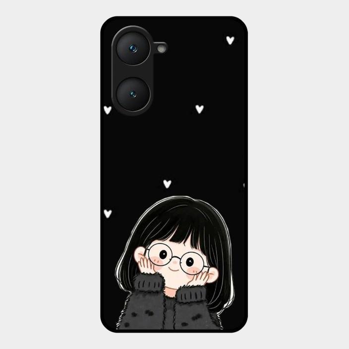 Sweet Blush Girl Glass Case Cover For Iqoo Z9 Lite 5G