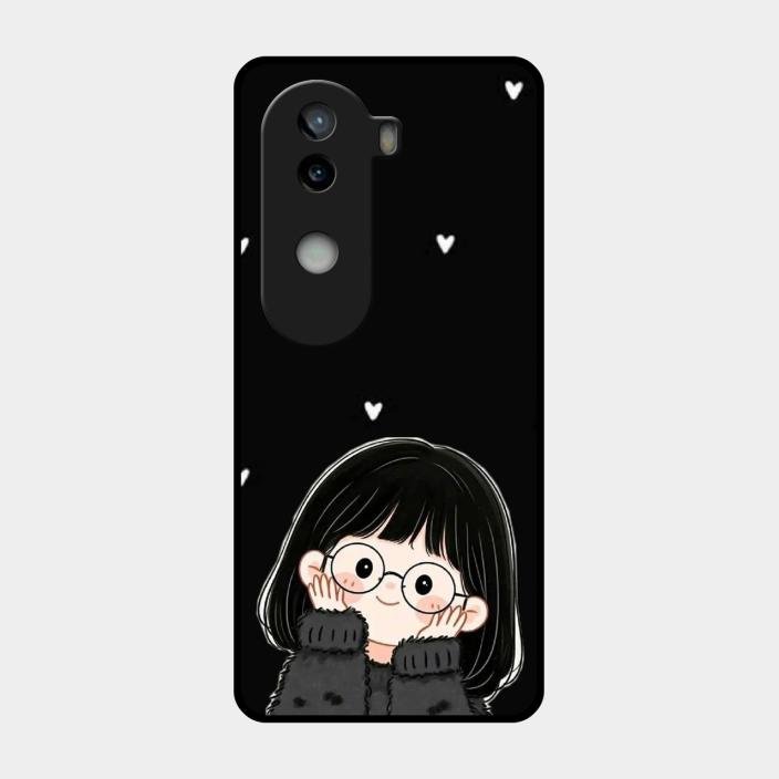 Sweet Blush Girl Glass Case Cover For Iqoo Z9S 5G