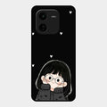 Sweet Blush Girl Glass Case Cover For Iqoo Z9X 5G
