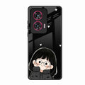 Sweet Blush Girl Glass Case Cover For Motorola Edge 50 Fusion 5G