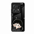 Sweet Blush Girl Glass Case Cover For Motorola Edge 50 Pro