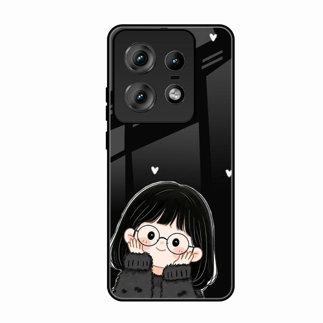 Sweet Blush Girl Glass Case Cover For Motorola Edge 50 Pro