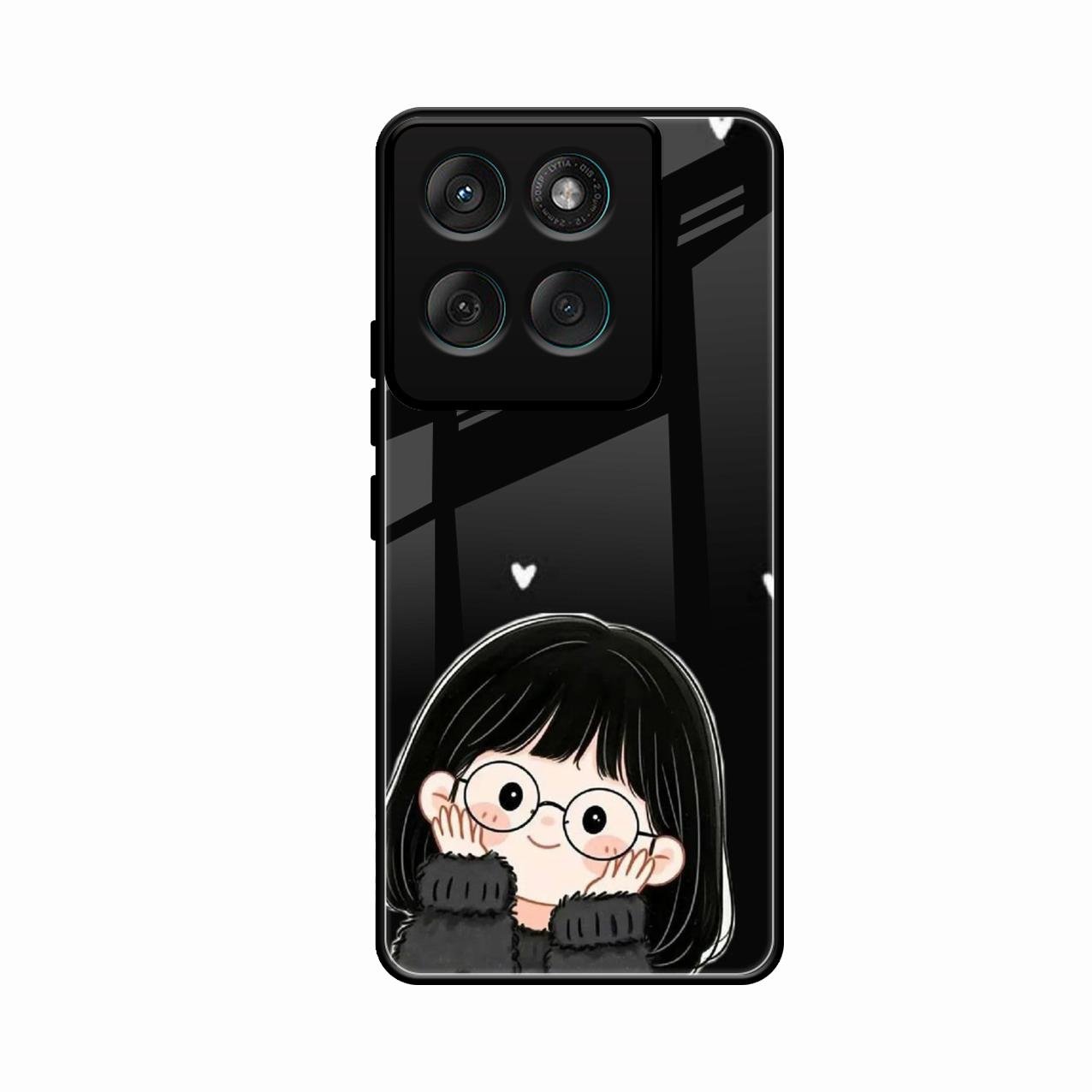 Sweet Blush Girl Glass Case Cover For Motorola Edge 60 Fusion 5G