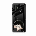 Sweet Blush Girl Glass Case Cover For Motorola G54 5G