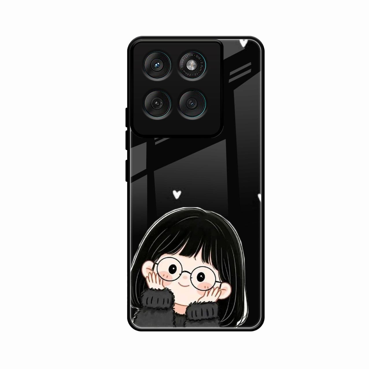 Sweet Blush Girl Glass Case Cover For Motorola G57 Power 5G
