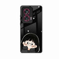 Sweet Blush Girl Glass Case Cover For Motorola G85 5G
