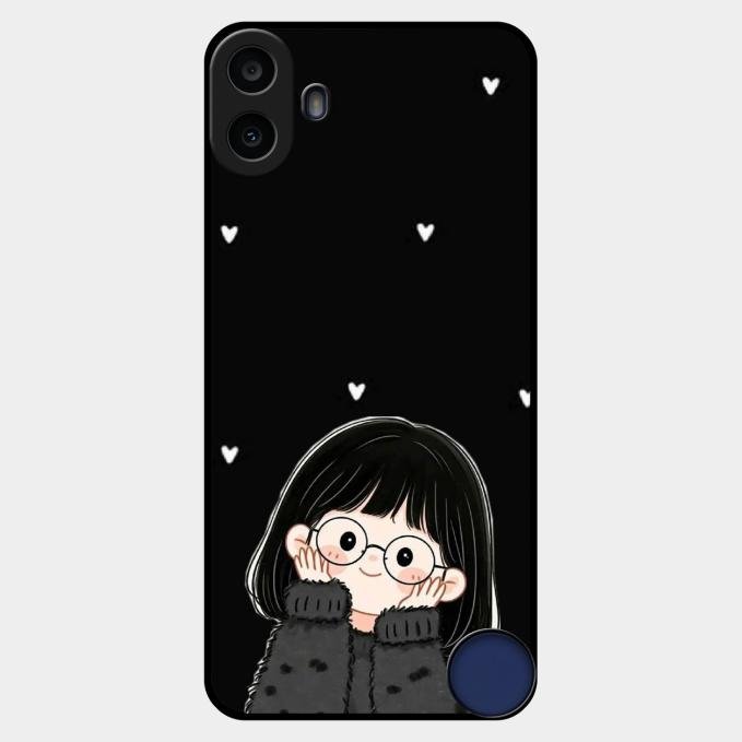 Sweet Blush Girl Glass Case Cover For Nothing Cmf Phone 1