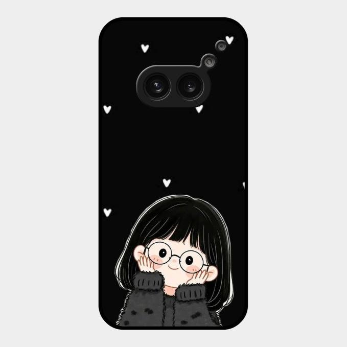 Sweet Blush Girl Glass Case Cover For Nothing Phone 2A 5G