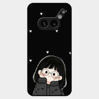 Sweet Blush Girl Glass Case Cover For Nothing Phone 2A Plus
