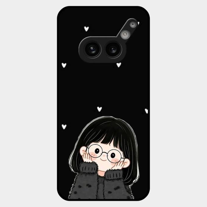 Sweet Blush Girl Glass Case Cover For Nothing Phone 2A Plus