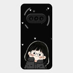 Sweet Blush Girl Glass Case Cover For Nothing Phone 3A 5G