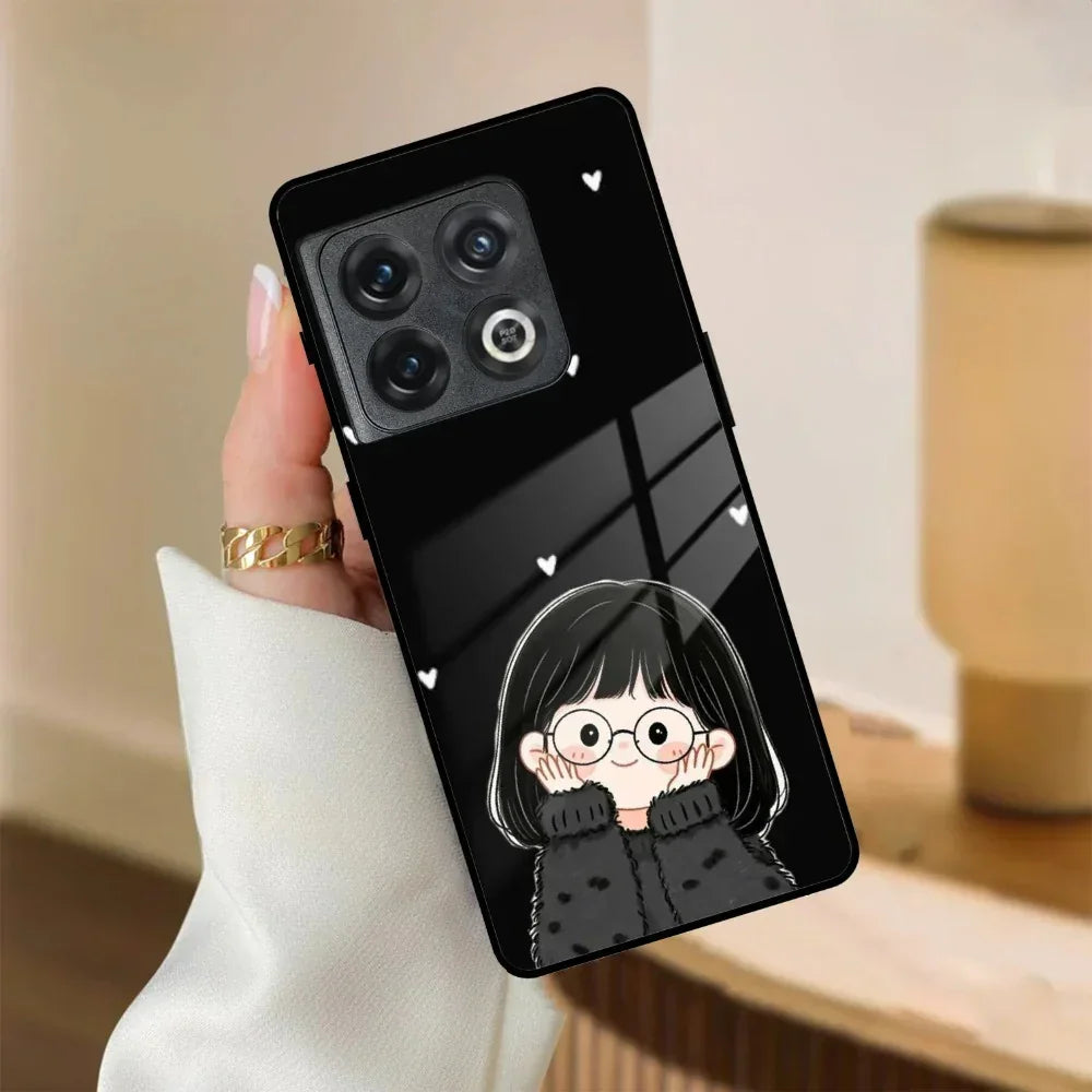 Sweet Blush Girl Glass Case Cover For OnePlus - ShopOnCliQ