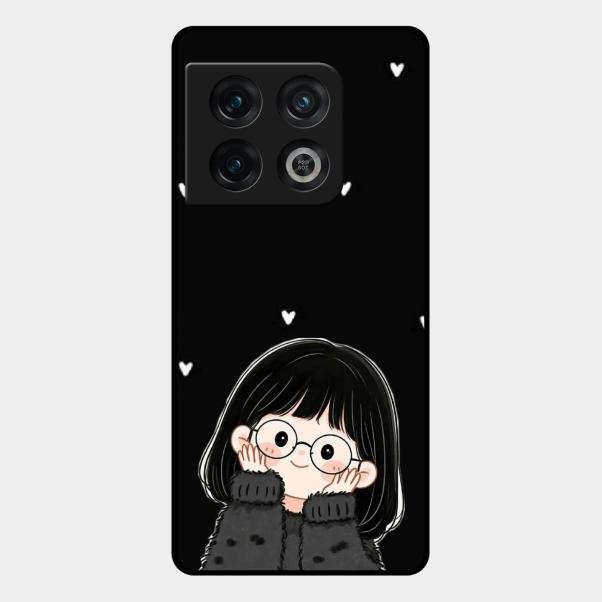 Sweet Blush Girl Glass Case Cover For Oneplus 10 Pro 5G
