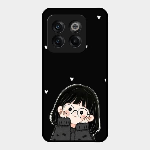 Sweet Blush Girl Glass Case Cover For Oneplus 10T 5G