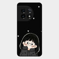 Sweet Blush Girl Glass Case Cover For Oneplus 11 5G