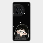 Sweet Blush Girl Glass Case Cover For Oneplus 12R 5G