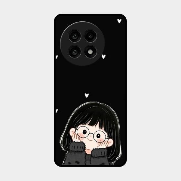 Sweet Blush Girl Glass Case Cover For Oneplus 13R 5G